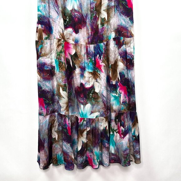Soft Surroundings | Floral Ruffle Maxi Dress | Tiered Flowy Bohemian | Size XL - Picture 5 of 11